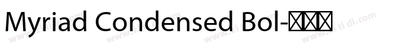 Myriad Condensed Bol字体转换